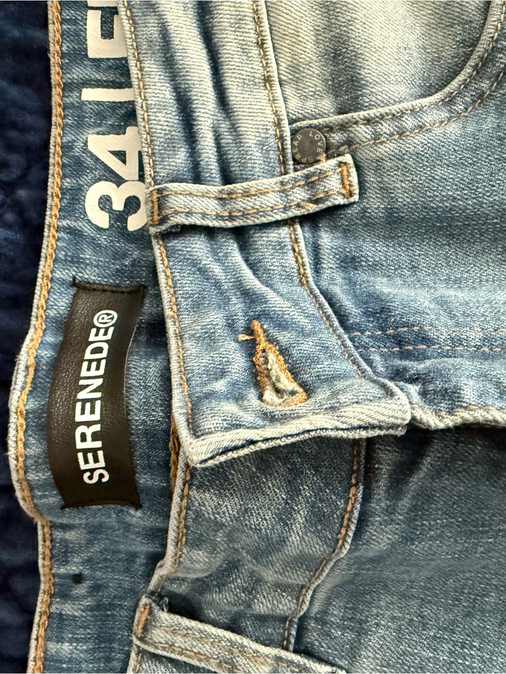 Men’s Light Blue Denim Pants - 34W
